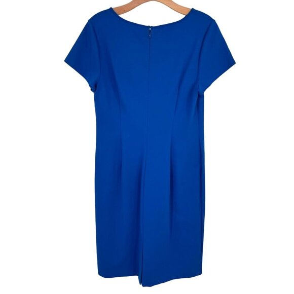 Talbots Womens Blue Sheath Dress With Beaded Neckline Size 8 - Picture 9 of 11